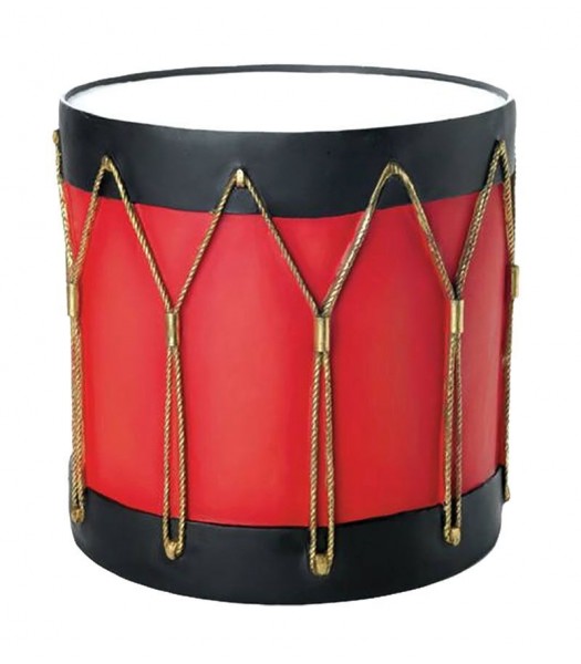 24" Black and Red Drum Base