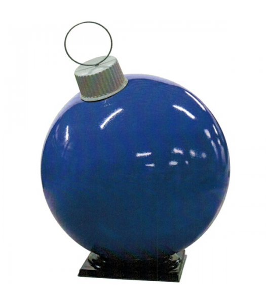 Blue Fiberglass Ornament with Cap