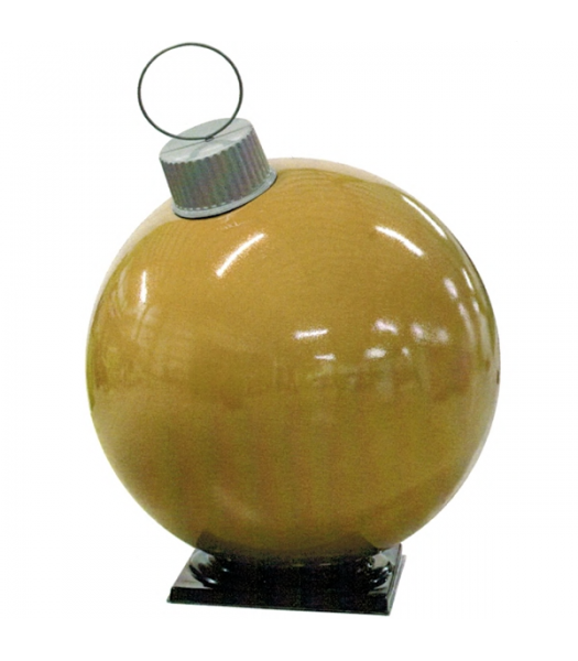Gold Fiberglass Ornament with Cap