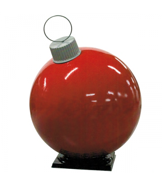 Red Fiberglass Ornament with Cap