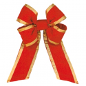 Red Gold Trim Velvet Bow