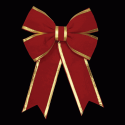 Imperial Loop Bow in Red with Gold Trim