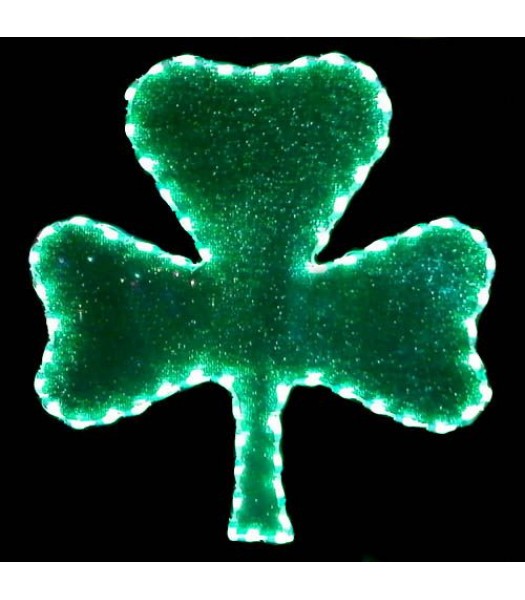 5' Glitter Mesh Shamrock