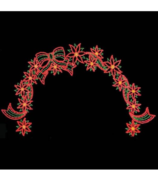 28' x 45' Poinsettia Arch
