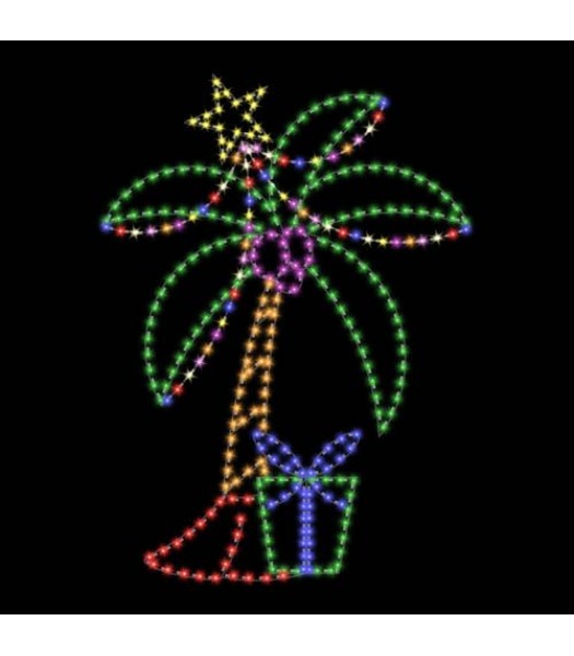 8' x 11' Silhouette Christmas Palm