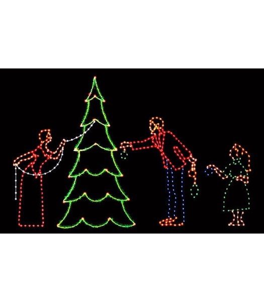 7 1/2' Victorian Woman Tree Trimmer with Lights