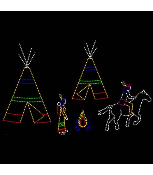 19' x 30' Native American Scene