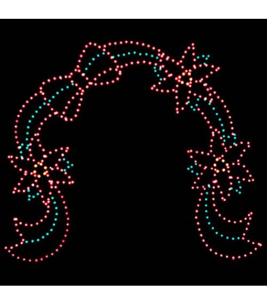 12' x 14' Poinsettia and Bow Arch