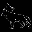 5 1/2' Animated Wolf Howling