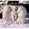 Life Size - Infant Jesus in Crib - Iridescent Pearl Finish