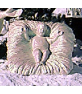 Life Size - Infant Jesus in Crib - Iridescent Pearl Finish