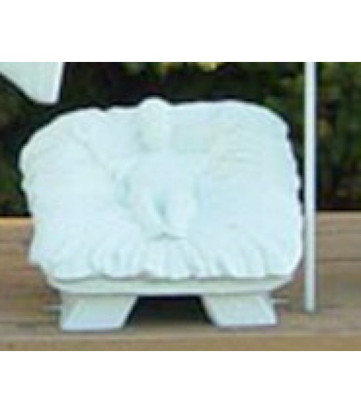 Life Size - Infant Jesus in Crib - White Finish