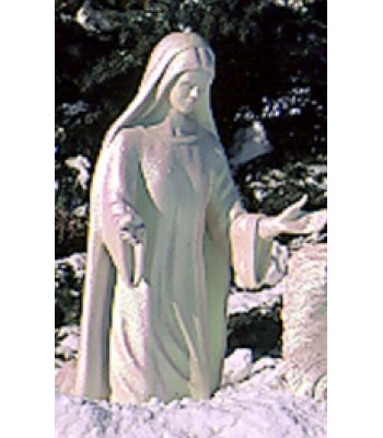Life Size - 4' Mary Kneeling - Iridescent Pearl Finish