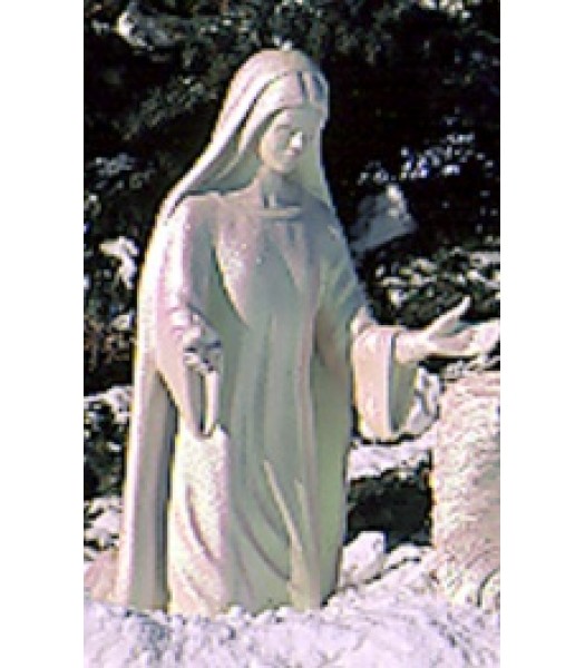 Life Size - 4' Mary Kneeling - Iridescent Pearl Finish