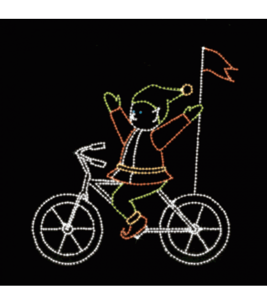 11' x 10' Bicycling Elf with No Hands