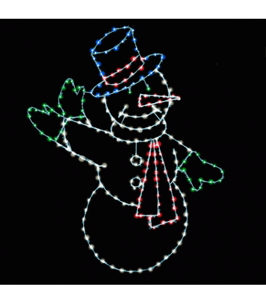 10' Animated Waving Snowman