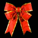 Velvet 3D Structural Bow with Gold Trim