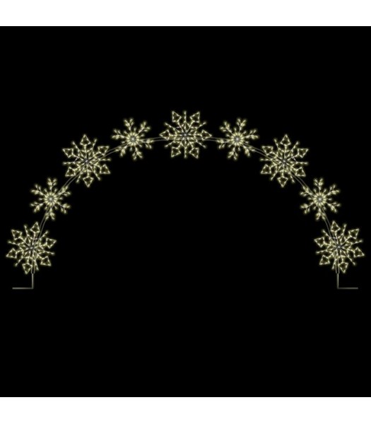 25' x 16.5' Deluxe Winterfest Diamond Snowflake Arch