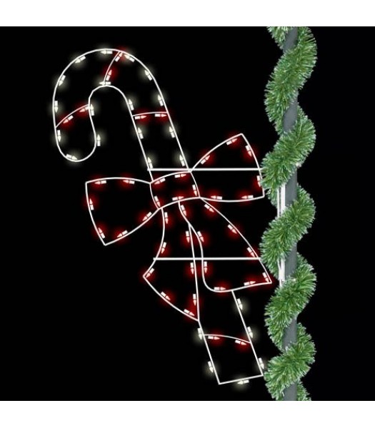6' Candy Cane with Bow