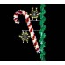 7' Sparkling Candy Cane & Snobursts