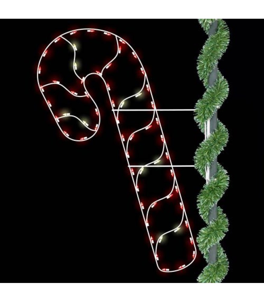 7' Candy Cane Swirl Pole Display All American Christmas Co