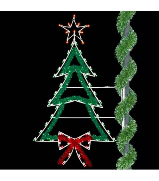 8' Enhanced Christmas Tree w/ Bow