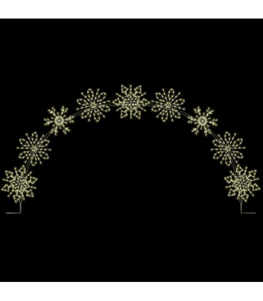 25' x 16.5' Winterfest Diamond Snowflake Arch